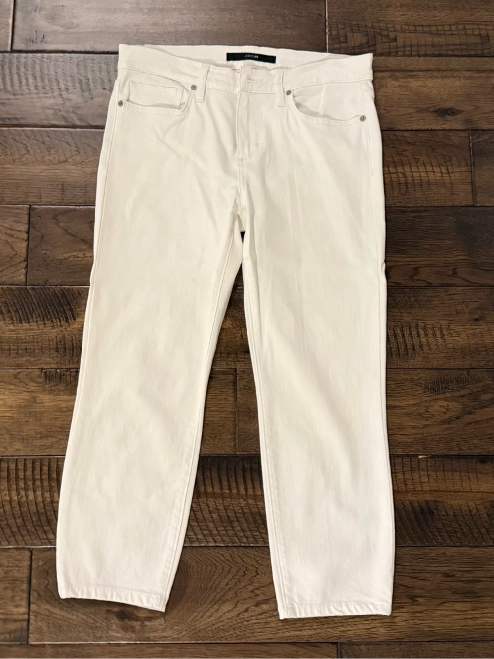 Joe's Jeans Women’s White Denim High-Rise Cropped Jeans